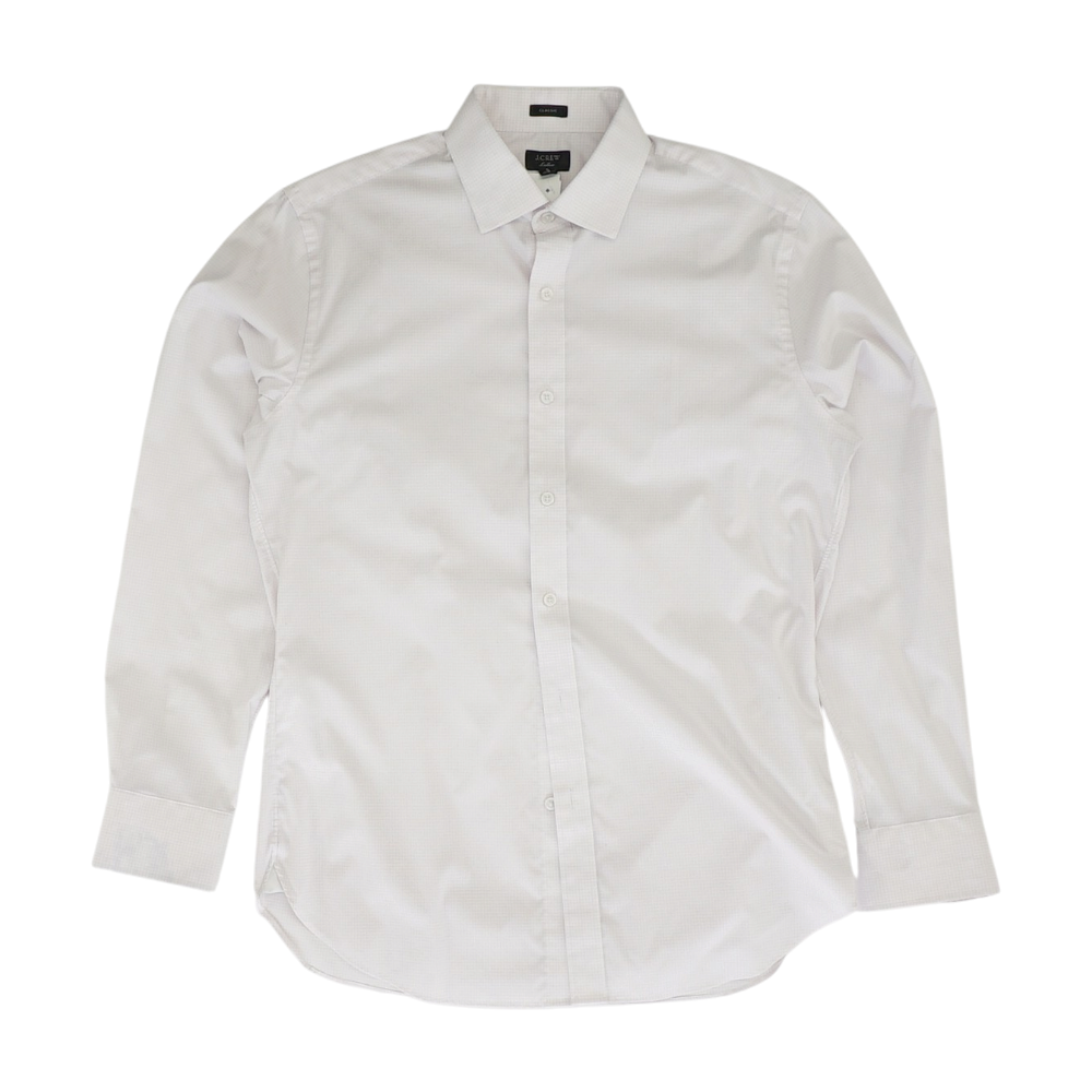 White Check Long Sleeve Button Down