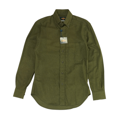 Olive Solid Flannel Button Down