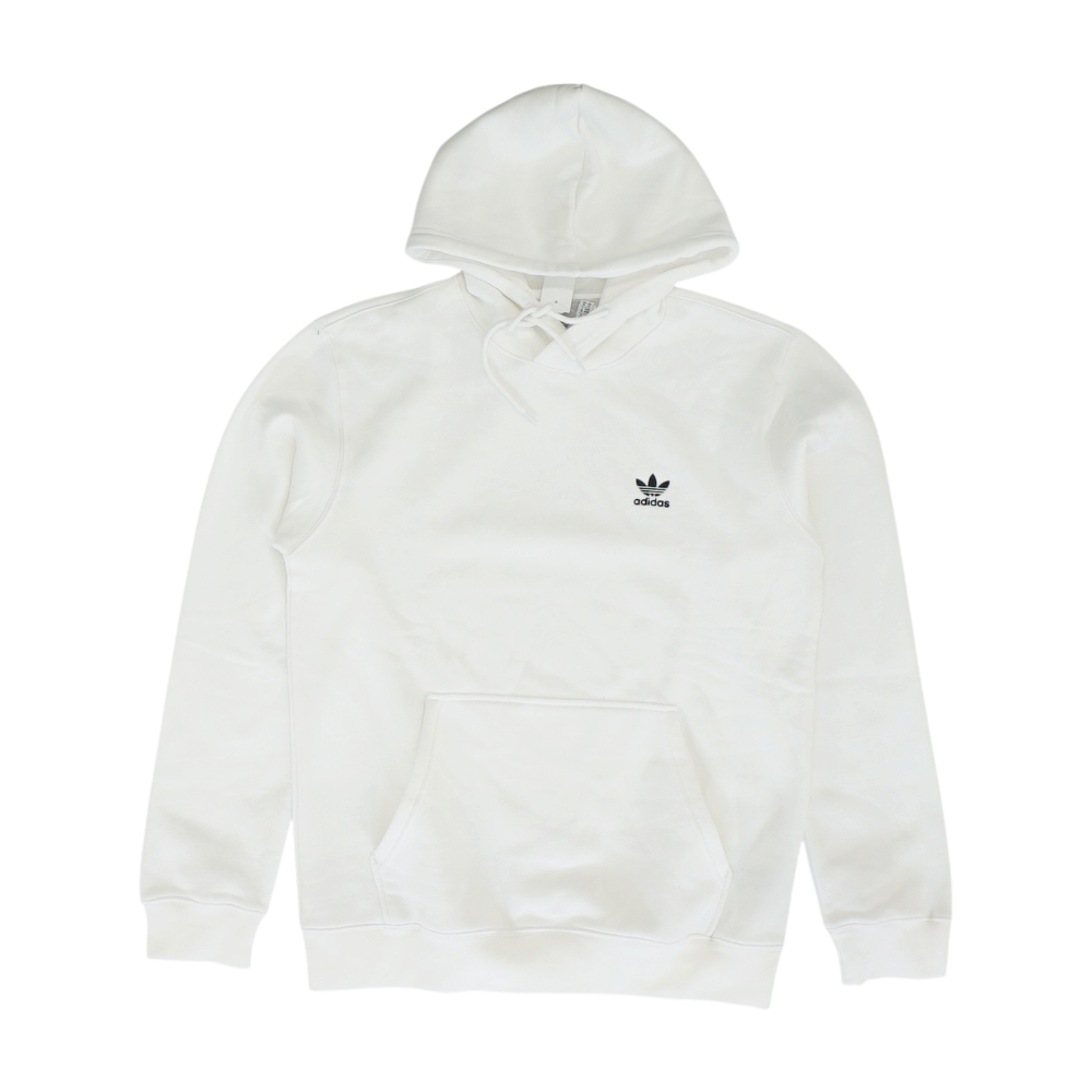 White Solid Hoodie Pullover