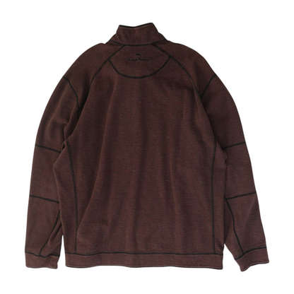 Maroon Solid 1/4 Zip Pullover