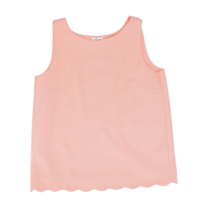 Pink Solid Sleeveless Blouse
