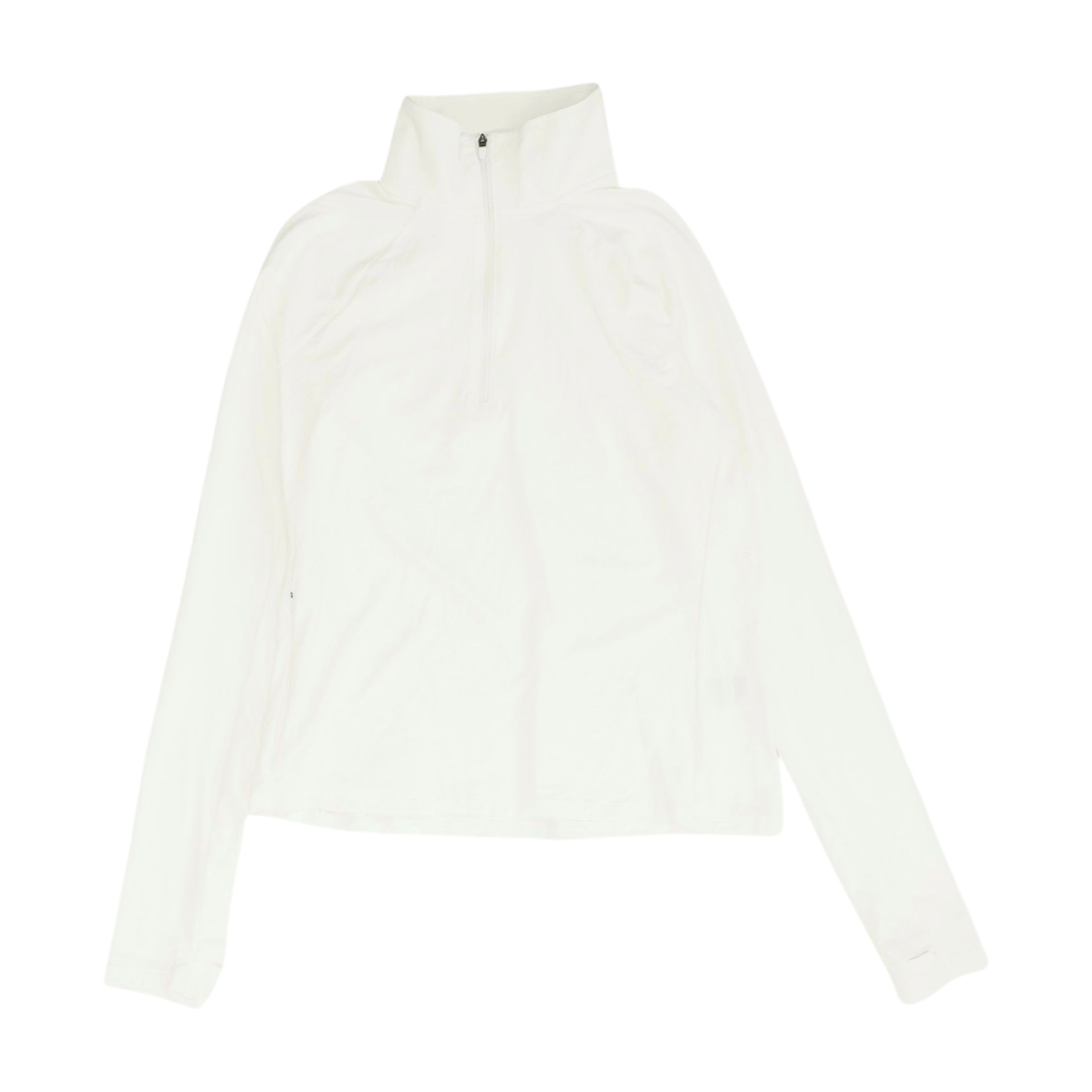 White Solid 1/4 Zip Pullover
