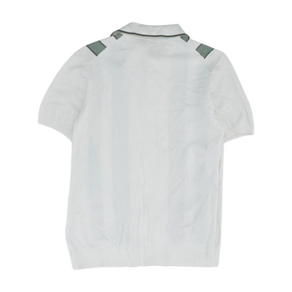 White Striped Short Sleeve Polo