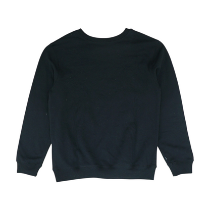 Black Solid Sweatshirt Pullover