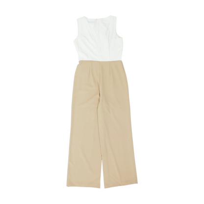 Tan Color Block Jumpsuit