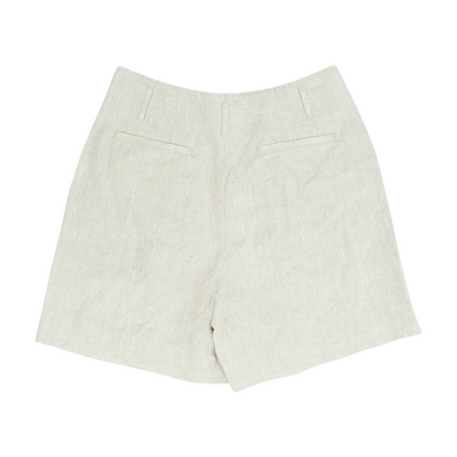 Beige Solid Chino Shorts