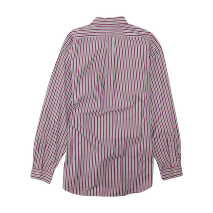 Magenta Striped Long Sleeve Button Down