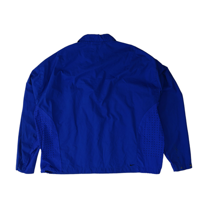 Blue Solid Long Sleeve Button Down