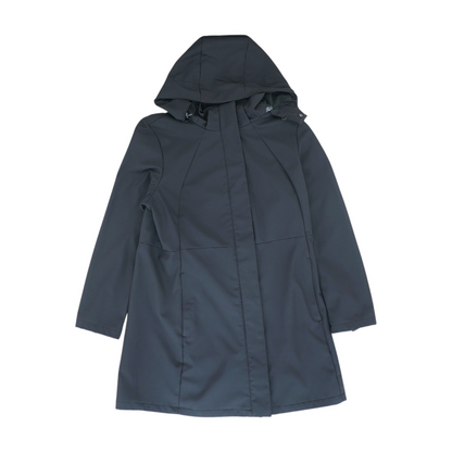 Black Solid Rain Jacket