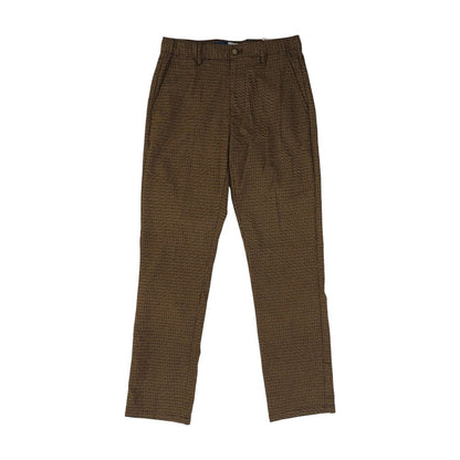Tan Houndstooth Chino Pants
