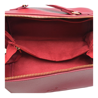 Red Solid Makeup Bag