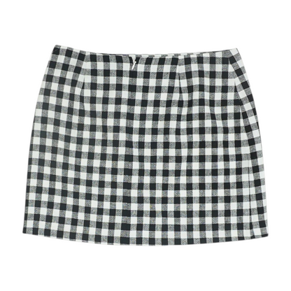 Black Check Mini Skirt