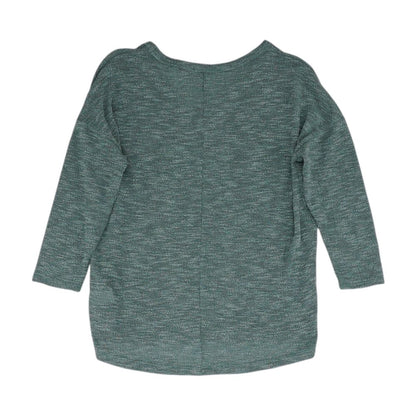 Green V Neck Knit Top