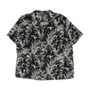 Black Abstract Short Sleeve Button Down