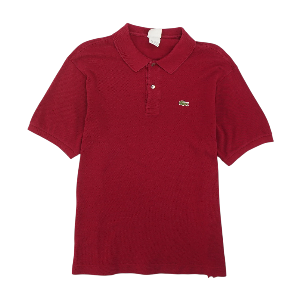 Red Solid Short Sleeve Polo
