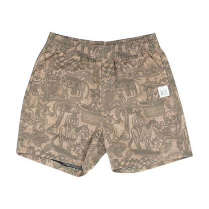 Brown Print Swim Bottom