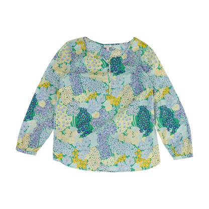 Green Floral Blouse