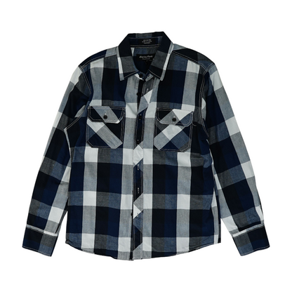 Blue Check Long Sleeve Button Down