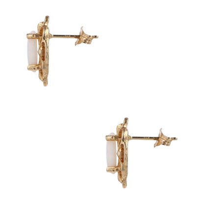 14K Yellow Gold Stud Earrings