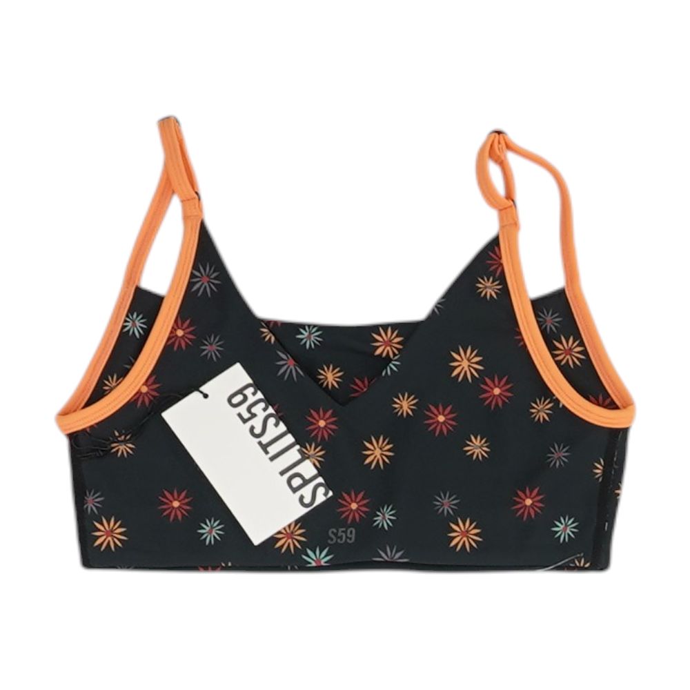 Black Floral Bra