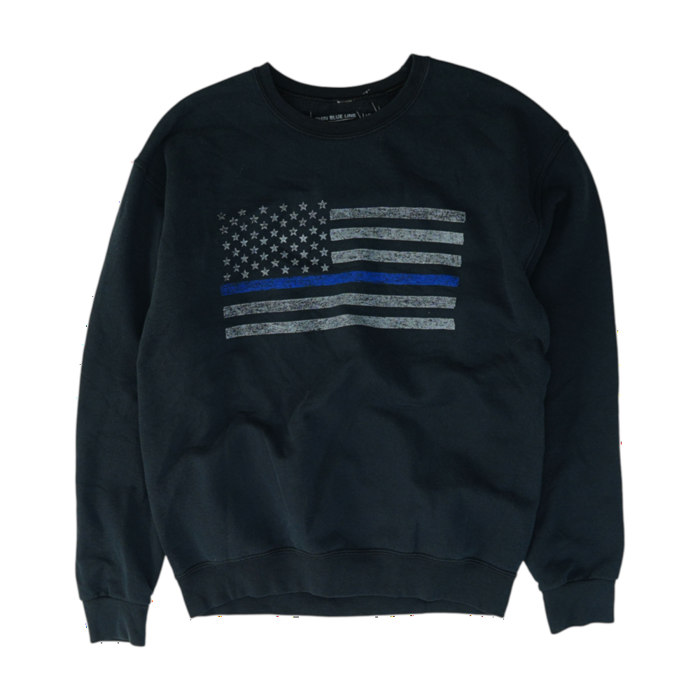 Black Solid Sweatshirt Pullover