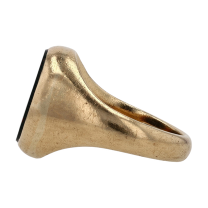 9K Yellow Gold Bloodstone Fashion Ring