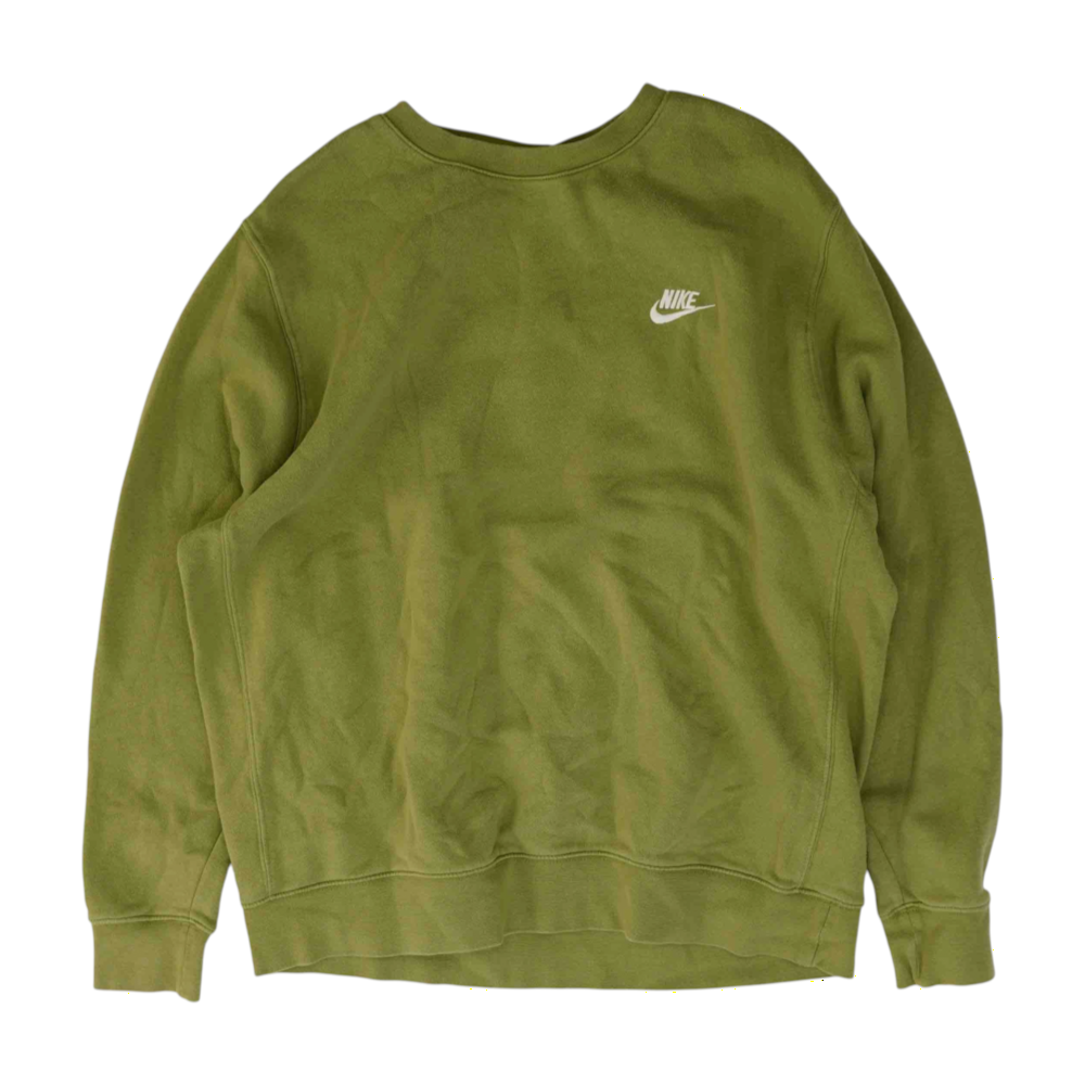 Green Solid Sweatshirt Pullover