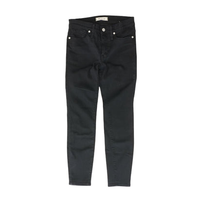Black Solid High Rise Skinny Leg Jeans