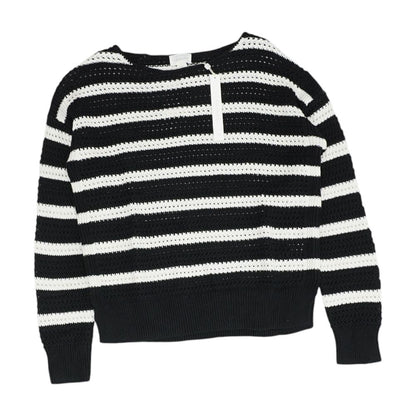 White Striped Crewneck Sweater