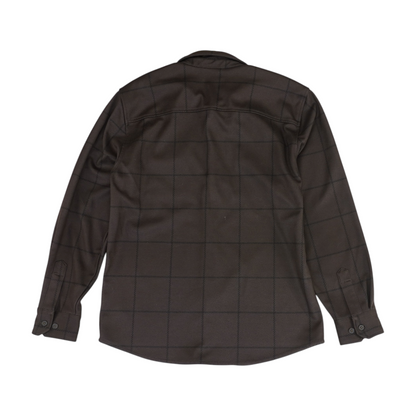 Brown Check Long Sleeve Button Down