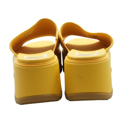 Yellow Wedged Sandals
