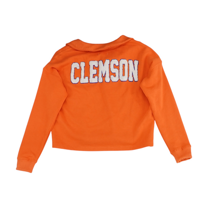 Orange Solid Sweatshirt Pullover