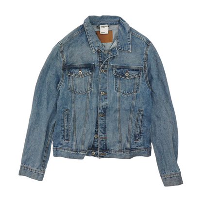 Blue Solid Denim Jacket