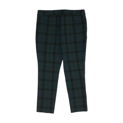 Navy Plaid Skinny Pants