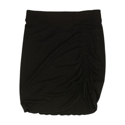 Black Solid Mini Skirt