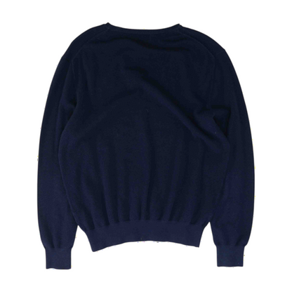Navy Solid Pullover Sweater