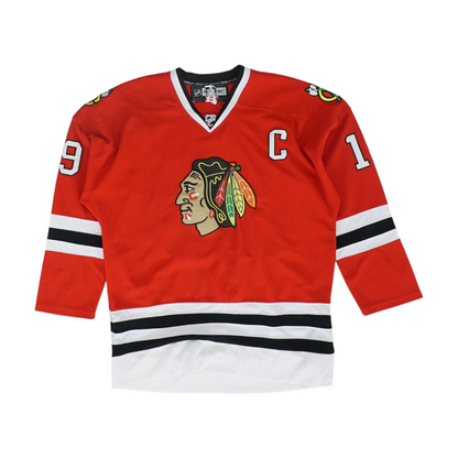 Men's Red Chicago Blackhawks Long Sleeve Jersey