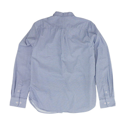 Blue Geometric Long Sleeve Button Down