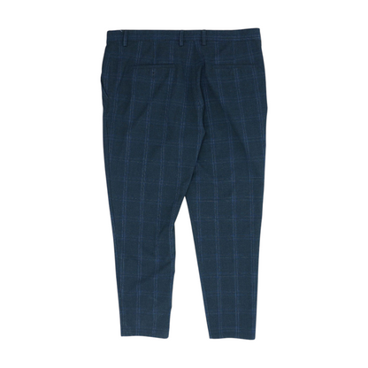 Black Plaid Straight Pants