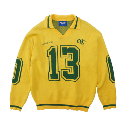 Yellow Solid Pullover Sweater