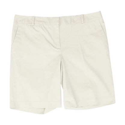 Beige Petite Solid Chino Shorts