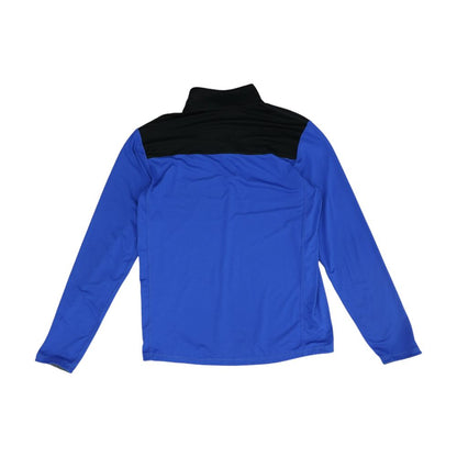 Blue Color Block 1/4 Zip Pullover