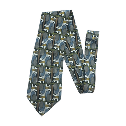 Vintage Multi Abstract Neck Tie