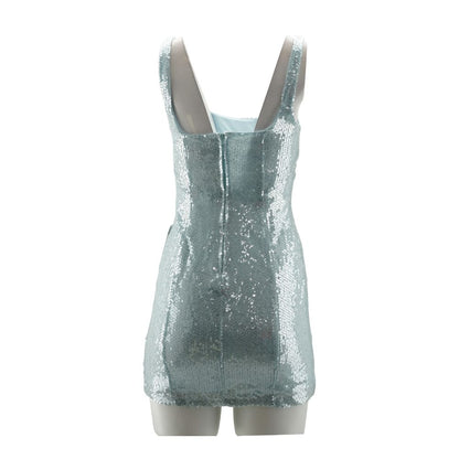 Blue Formal Mini Dress