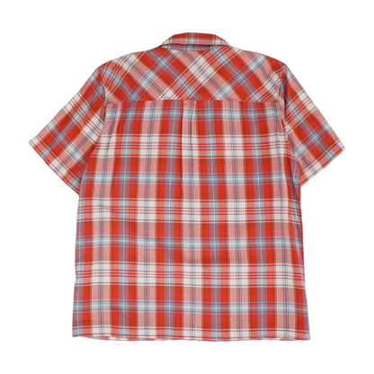Red Plaid Short Sleeve Button Down