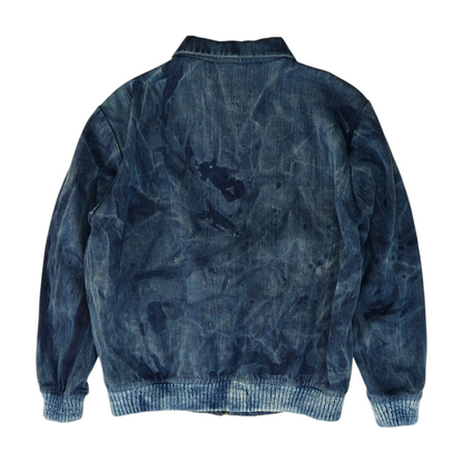 Blue Solid Denim Jacket