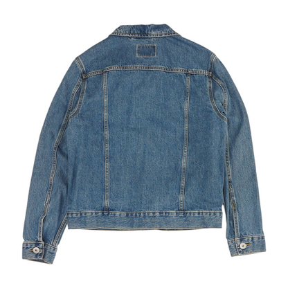 Blue Solid Denim Jacket