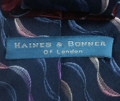 Navy Print Neck Tie