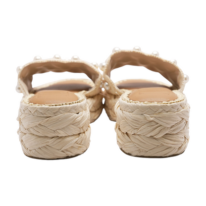 Ivory Wedged Sandals