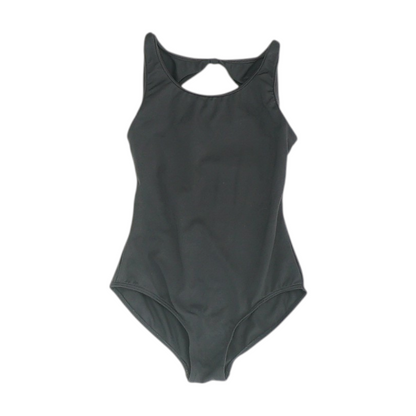 Girls' Black Solid Leotard